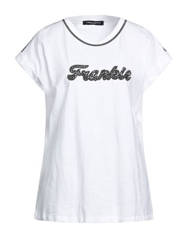 Frankie Morello Woman T-shirt White Size L Cotton