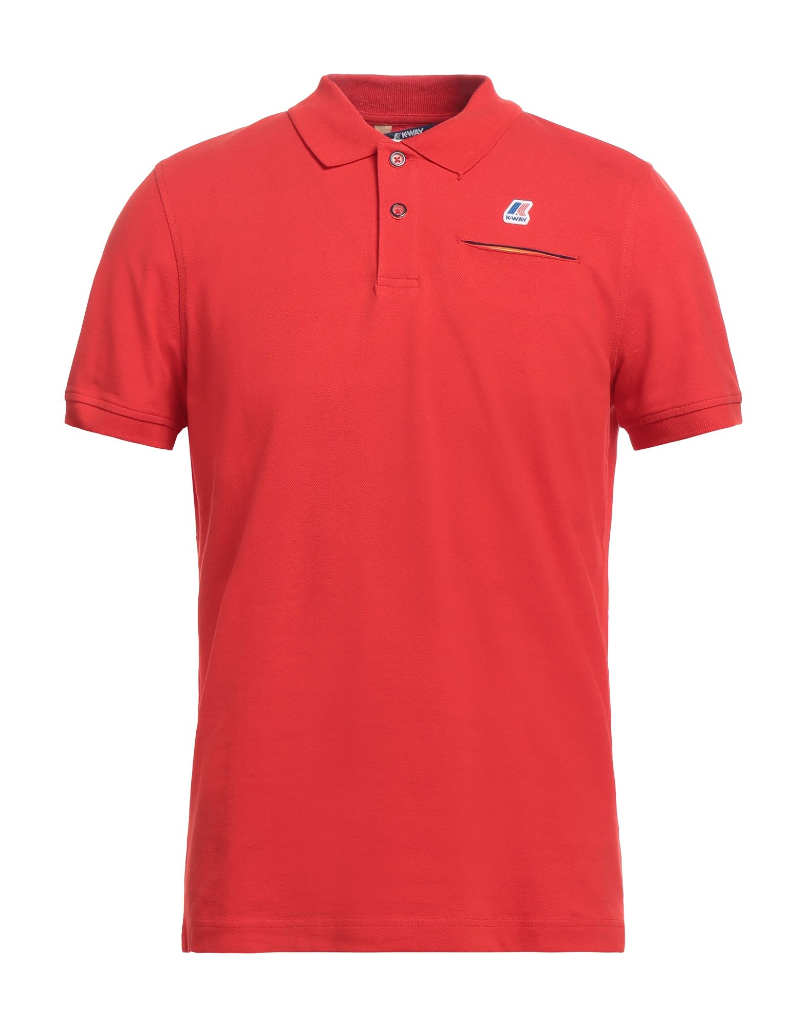 K-way Man Polo Shirt Red Size S Cotton, Elastane
