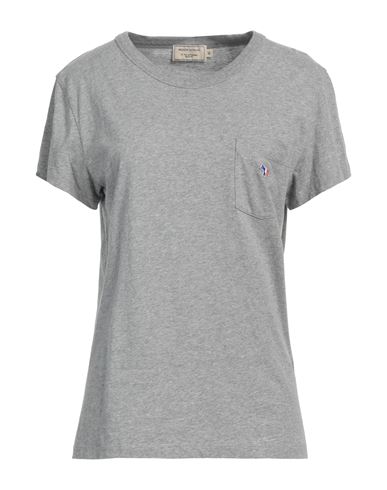Maison Kitsuné Woman T-shirt Light Grey Size M Cotton