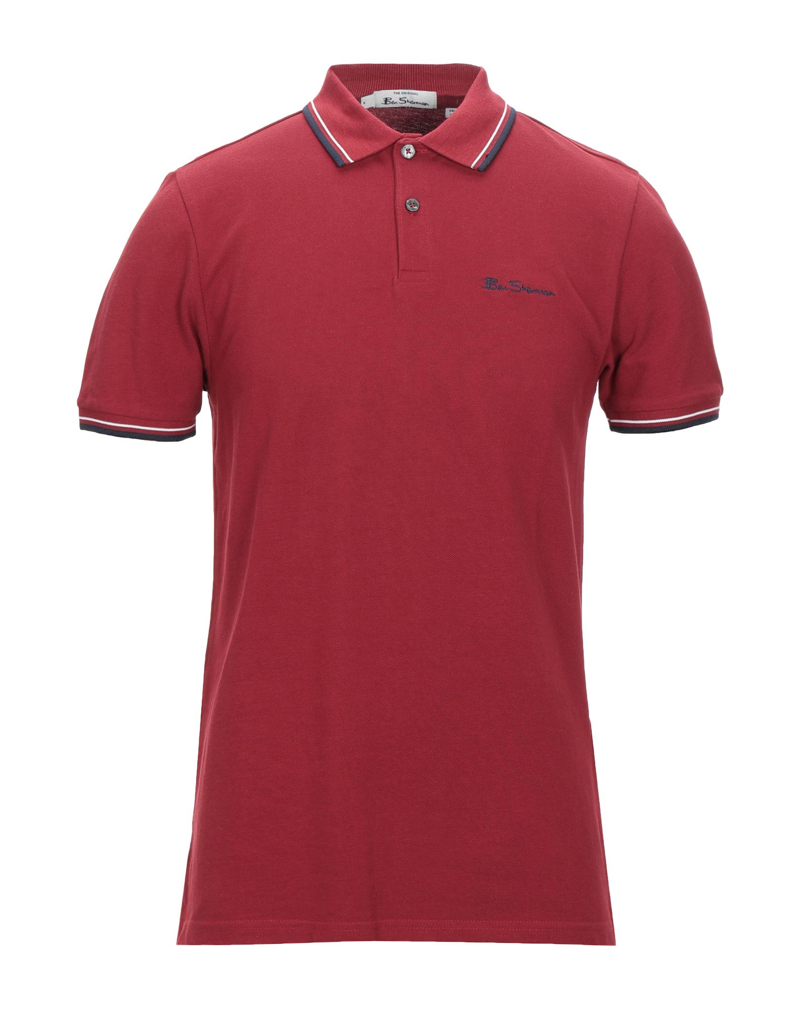 Shop Ben Sherman Man Polo Shirt Brick Red Size S Organic Cotton