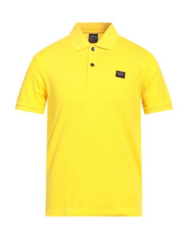 Paul & Shark Man Polo Shirt Yellow Size S Cotton