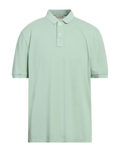 GRAN SASSO GRAN SASSO MAN POLO SHIRT LIGHT GREEN SIZE 46 COTTON