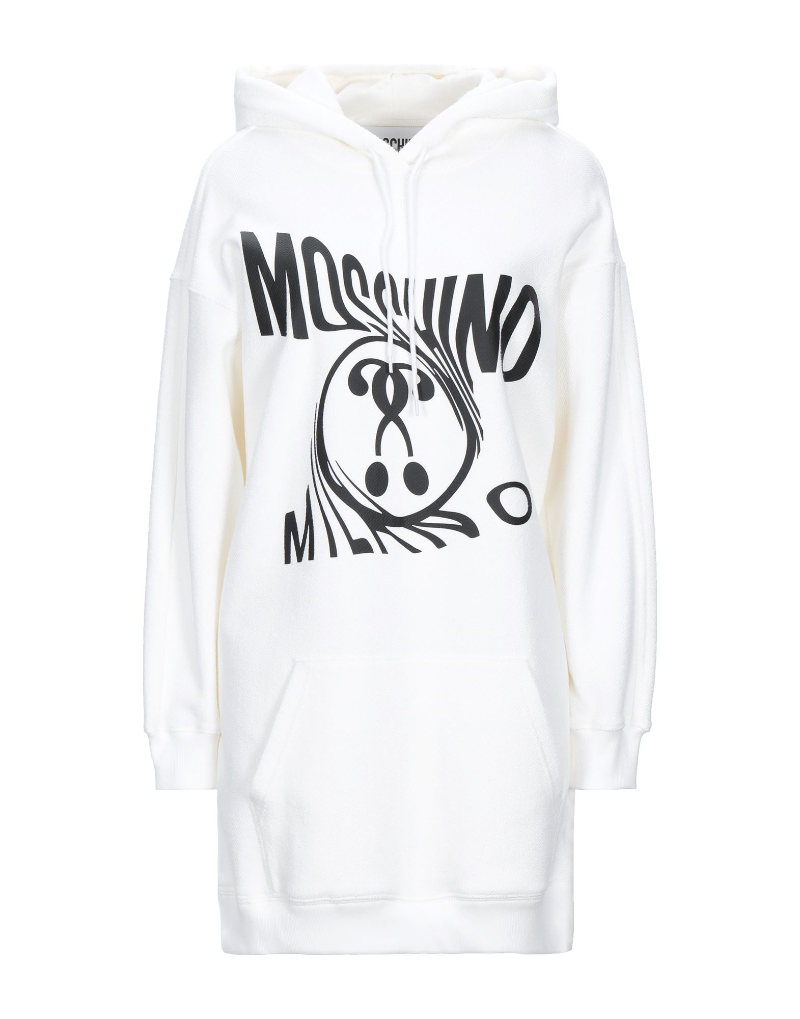 《セール開催中》MOSCHINO レディース スウェットシャツ ホワイト 38 コットン 93% / ナイロン 7% / ポリウレタン