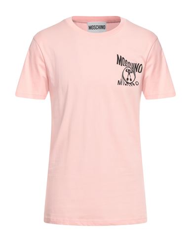 Shop Moschino Man T-shirt Pink Size 40 Cotton