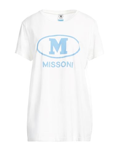 M Missoni Woman T-shirt Ivory Size Xl Cotton In White