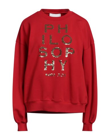 Philosophy Di Lorenzo Serafini Woman Sweatshirt Red Size M Cotton, Polyester