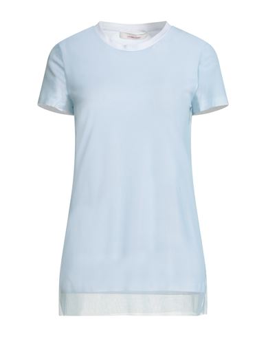 Liviana Conti Woman T-shirt Sky Blue Size L Cotton, Polyamide