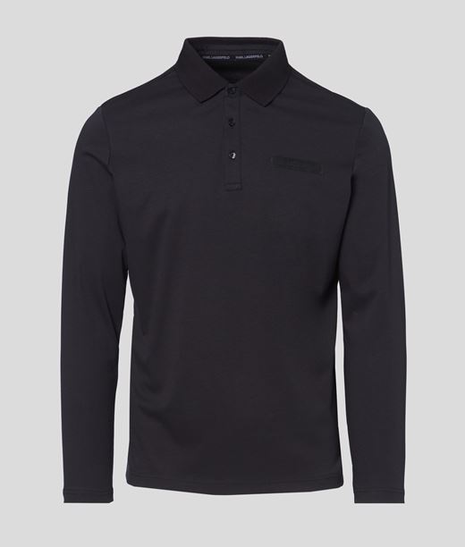 Image of Long-Sleeve Logo Polo