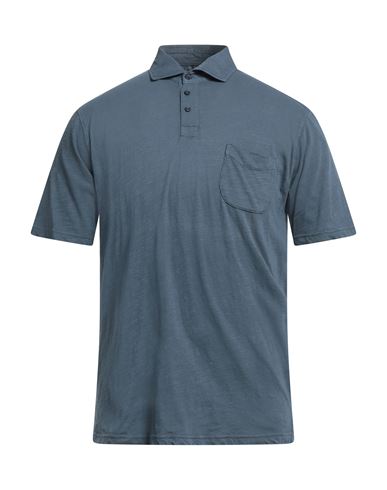 R3d Wöôd Man Polo Shirt Slate Blue Size M Cotton