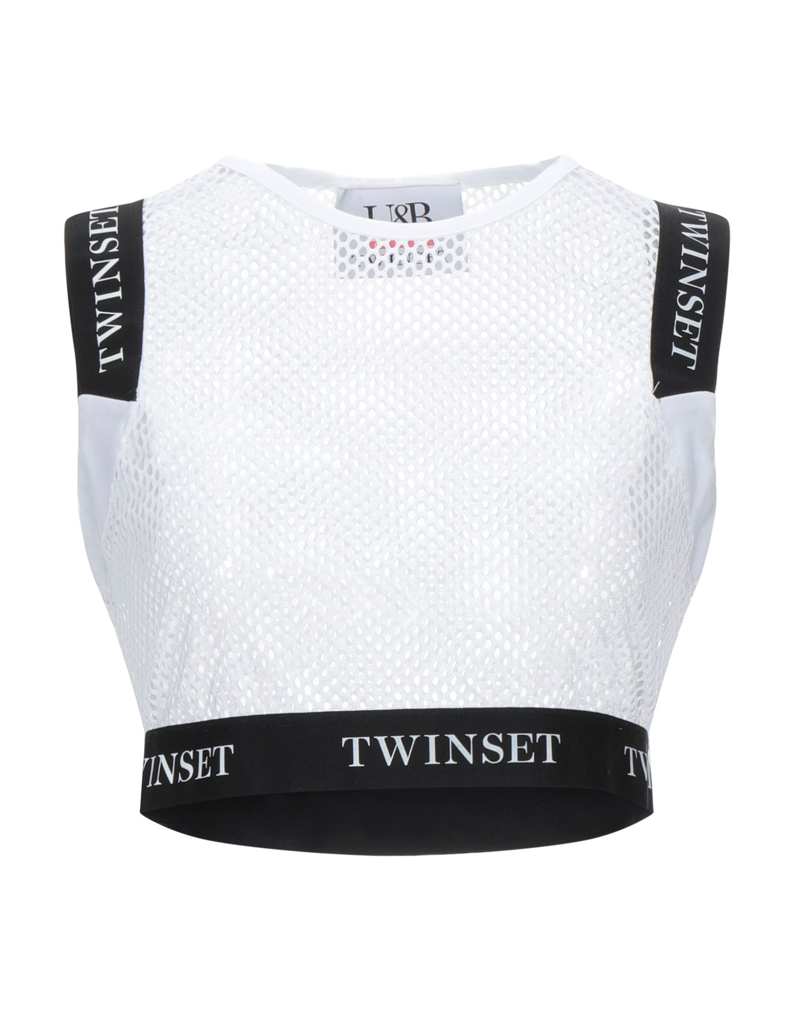 《セール開催中》TWINSET レディース トップス ホワイト XS ナイロン 85% / ポリウレタン 15% / コットン / ポリエステル