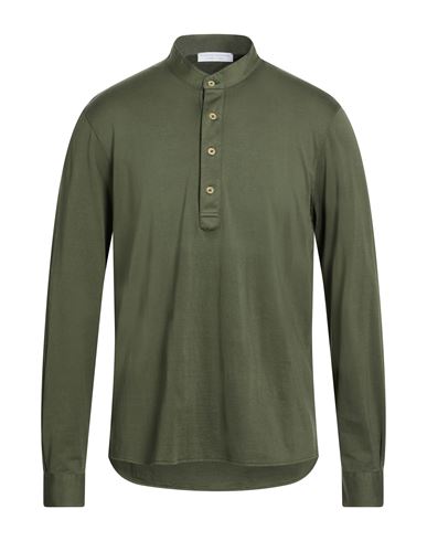 Filippo De Laurentiis Man T-shirt Military Green Size 44 Cotton
