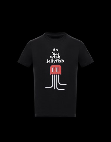 black and red moncler t shirt