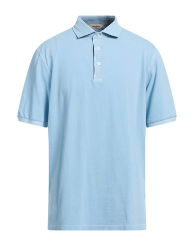 Shop Gran Sasso Man Polo Shirt Sky Blue Size 48 Cotton