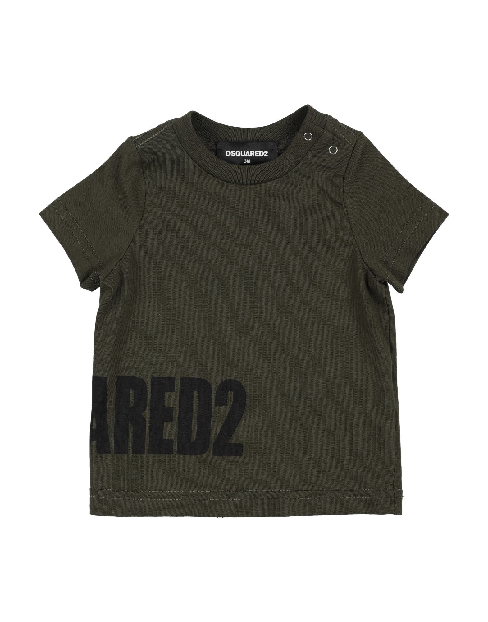 Dsquared2 Kids' T-shirts In Military Green