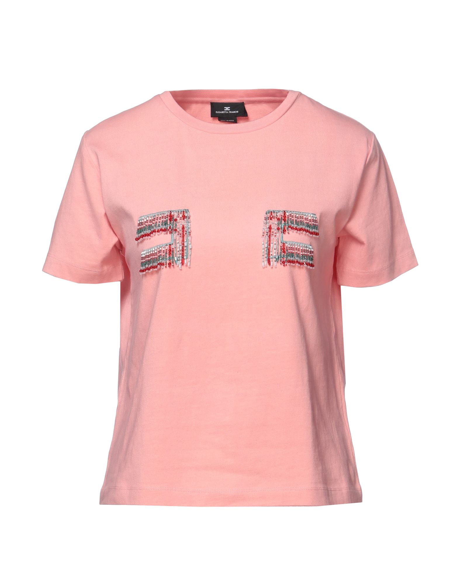 Elisabetta Franchi T-shirts In Salmon Pink