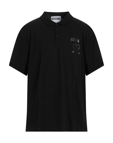 Moschino Man Polo Shirt Black Size 46 Cotton