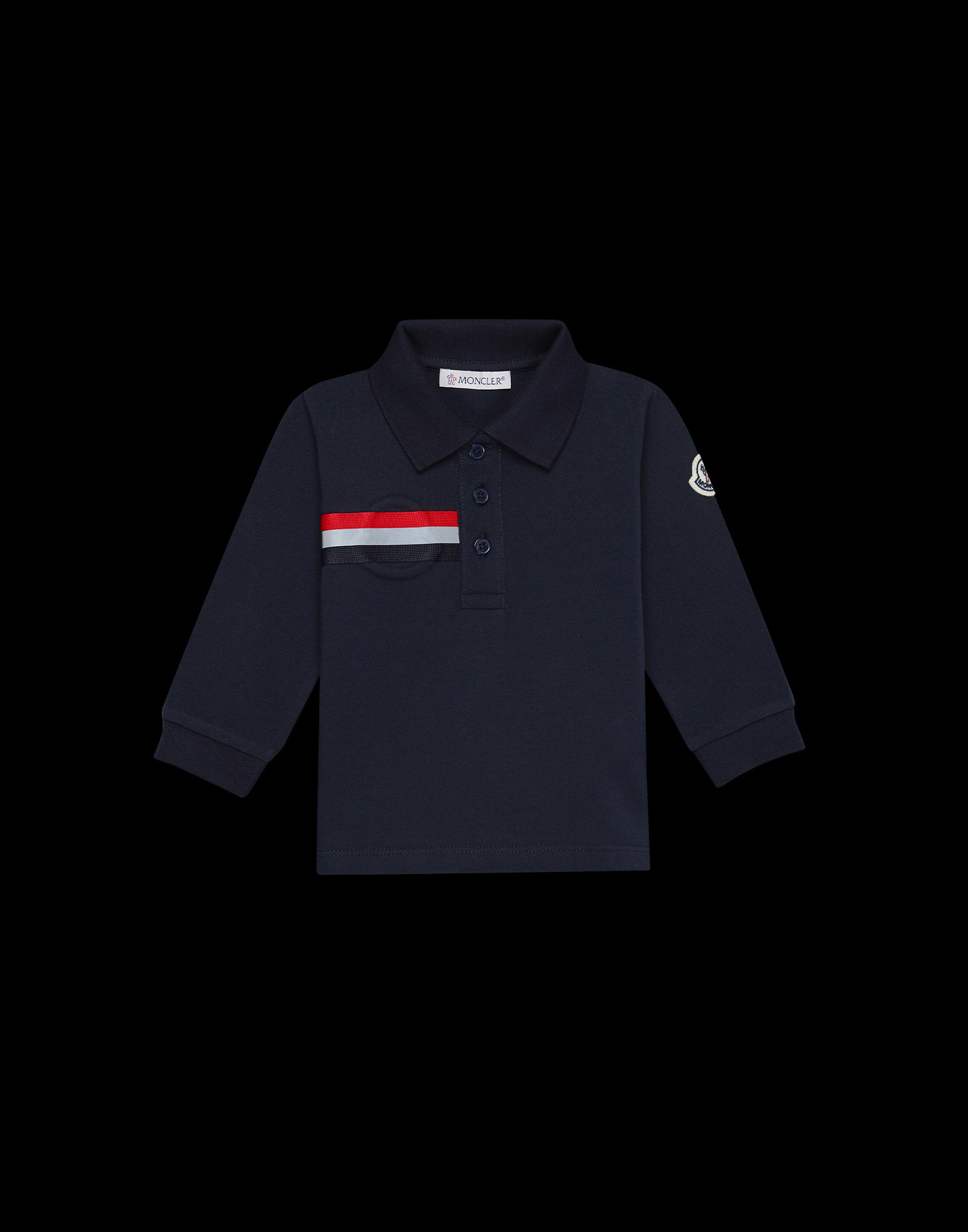 black moncler long sleeve polo