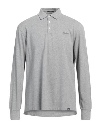 Woolrich Man Polo Shirt Grey Size Xs Cotton