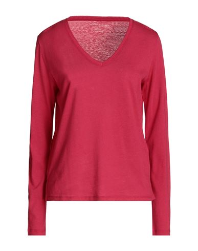 Majestic Filatures Woman T-shirt Garnet Size 1 Cotton, Cashmere In Red