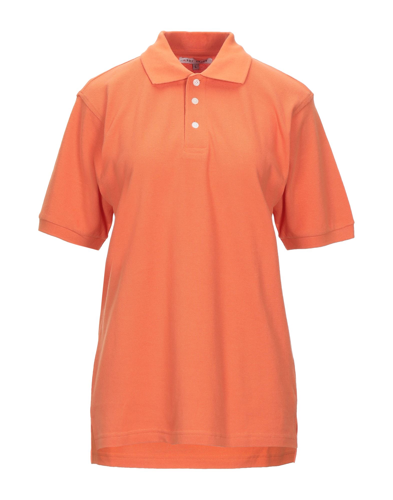 ＜YOOX＞ ★67%OFF！HARDY CROBB'S レディース ポロシャツ オレンジ L コットン 100%画像