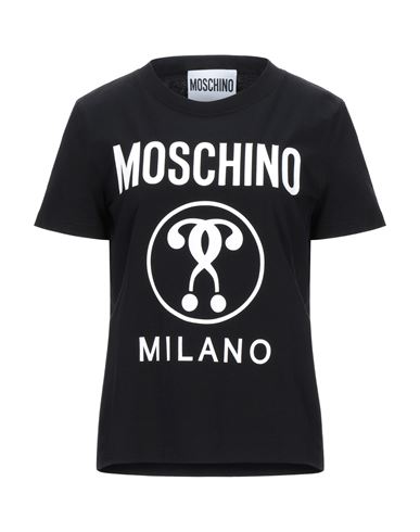 Shop Moschino Woman T-shirt Black Size 8 Cotton
