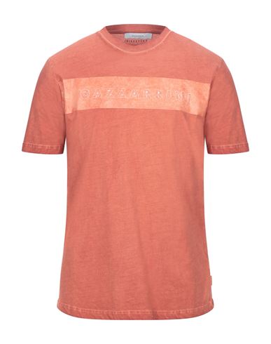 Man T-shirt Rust Size S Cotton