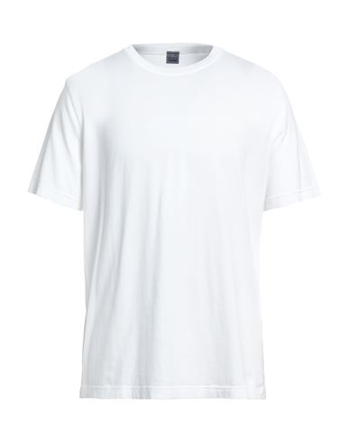 Fedeli Man Basic T-shirt In White Organic Cotton In White