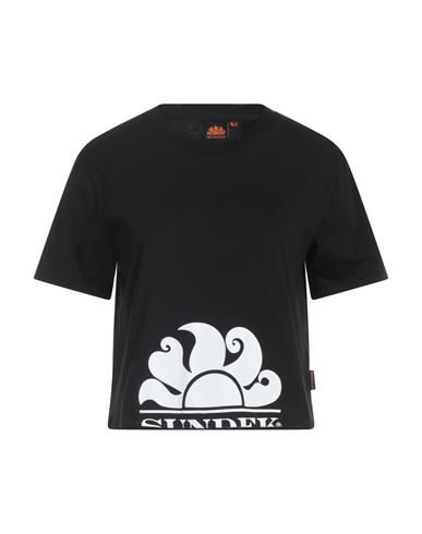 Shop Sundek Woman T-shirt Black Size L Cotton