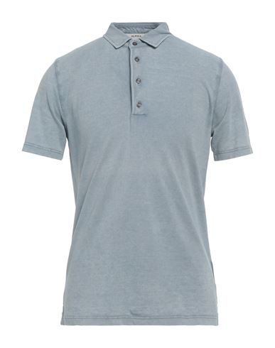Alpha Studio Man Polo Shirt Slate Blue Size 44 Cotton