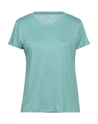 Majestic Filatures Woman T-shirt Light Green Size 2 Linen, Elastane
