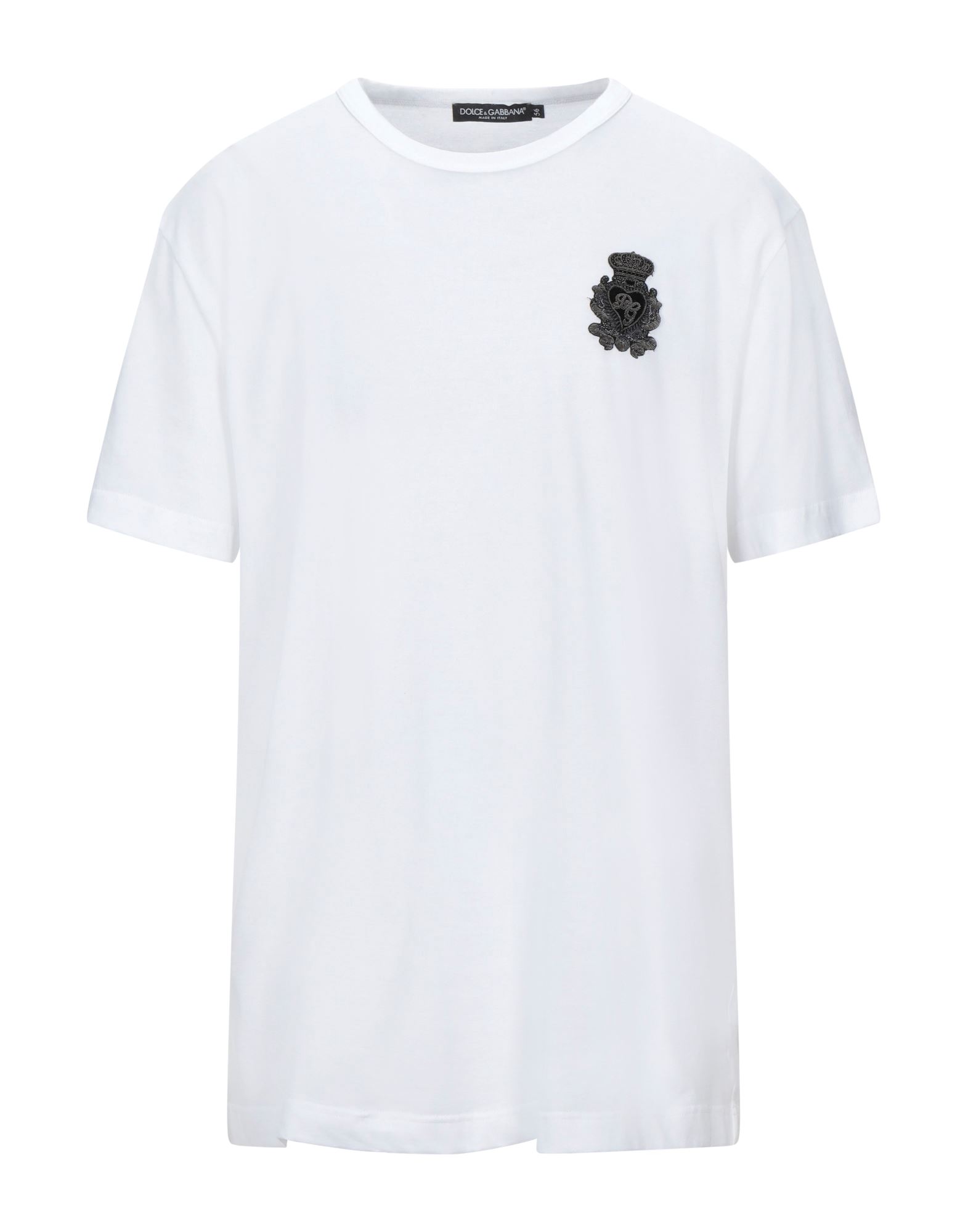 《セール開催中》DOLCE & GABBANA メンズ T シャツ ホワイト 56 コットン 100% / 真鍮/ブラス / シルク / レーヨン / ポリエステル