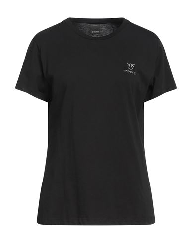 Pinko Woman T-shirt Black Size M Cotton In Black