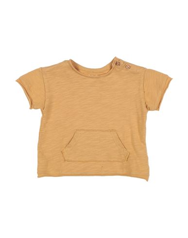 Play Up Babies'  Newborn Boy T-shirt Ocher Size 3 Organic Cotton In Yellow
