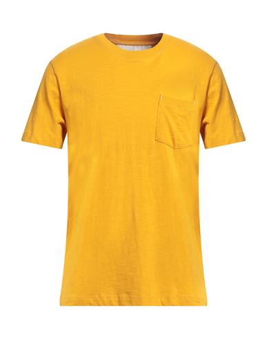 SELECTED HOMME SELECTED HOMME MAN T-SHIRT OCHER SIZE L ORGANIC COTTON, RECYCLED COTTON