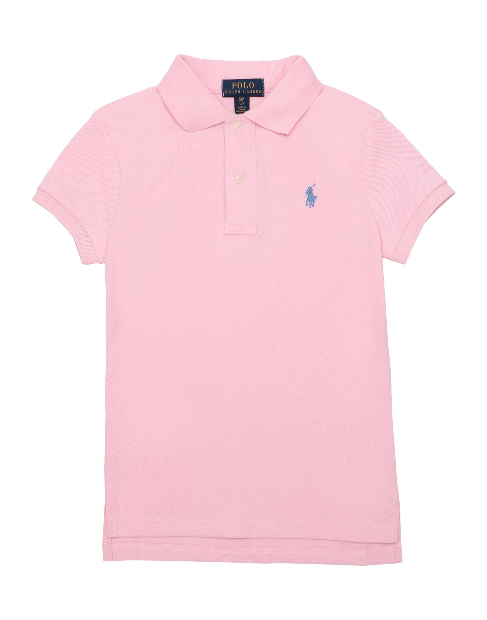 ＜YOOX＞ ★21%OFF！RALPH LAUREN ガールズ 9-16 歳 ポロシャツ ピンク 12 コットン 100% Cotton Mesh Polo Shirt画像