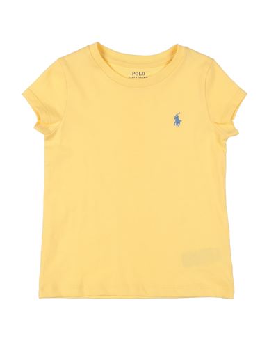 Polo Ralph Lauren Babies'  Cotton Jersey Crew -neck T-shirt Toddler Girl T-shirt Ocher Size 4 Cotton In Yellow