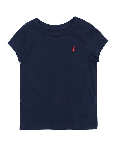 Polo Ralph Lauren Babies'  Cotton Jersey Crew -neck T-shirt Toddler Girl T-shirt Midnight Blue Size 4 Cotton