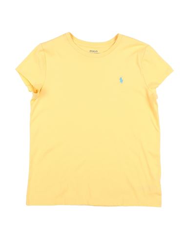 Polo Ralph Lauren Babies'  Cotton Jersey Crew -neck T-shirt Toddler Girl T-shirt Ocher Size 4 Cotton In Yellow