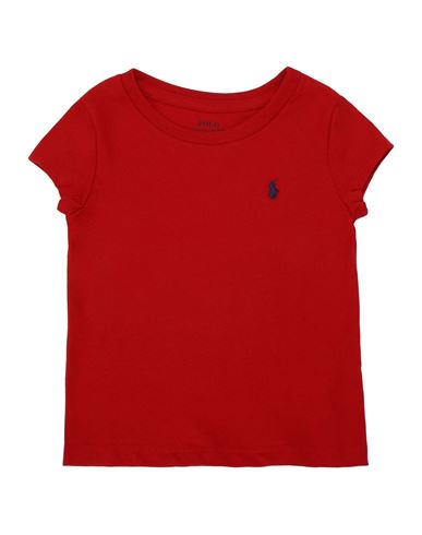 Shop Polo Ralph Lauren Cotton Jersey Crew -neck T-shirt Toddler Girl T-shirt Red Size 5 Cotton