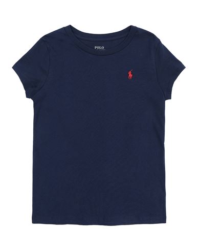 Shop Polo Ralph Lauren Cotton Jersey Crew -neck T-shirt Toddler Girl T-shirt Midnight Blue Size 5 Cotton