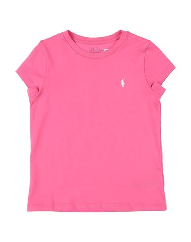 Shop Polo Ralph Lauren Cotton Jersey Crew -neck T-shirt Toddler Girl T-shirt Pink Size 5 Cotton