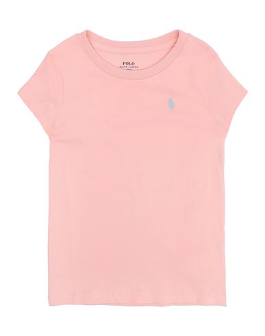 Shop Polo Ralph Lauren Cotton Jersey Crew -neck T-shirt Toddler Girl T-shirt Light Pink Size 5 Cotton