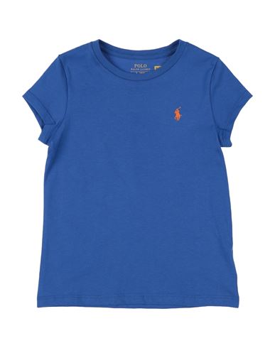 Shop Polo Ralph Lauren Cotton Jersey Crew -neck T-shirt Toddler Girl T-shirt Blue Size 5 Cotton