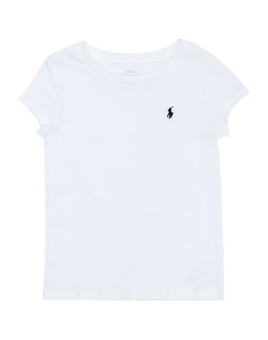 Shop Polo Ralph Lauren Cotton Jersey Crew -neck T-shirt Toddler Girl T-shirt White Size 5 Cotton
