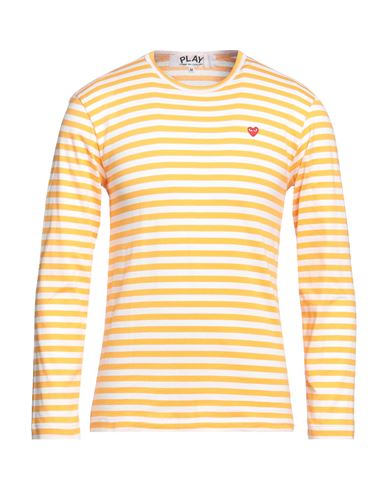 Comme Des Garçons Play Man T-shirt Orange Size L Cotton
