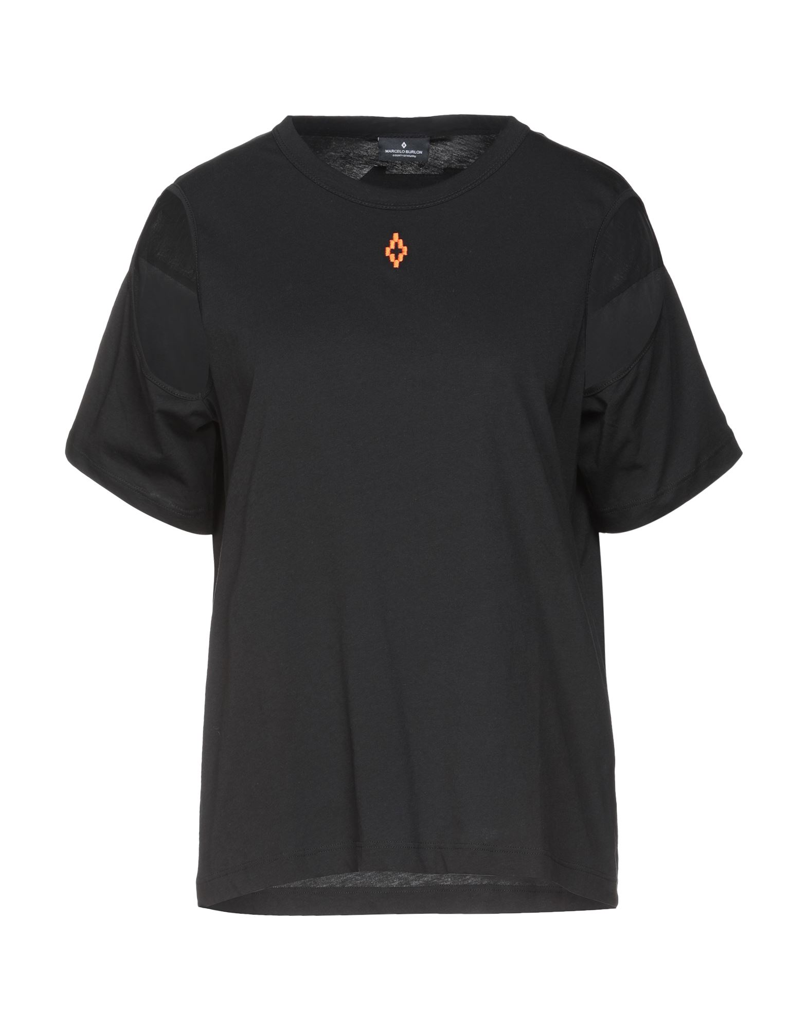 《セール開催中》MARCELO BURLON レディース T シャツ ブラック XXS コットン 100% / ポリエステル / シリコン