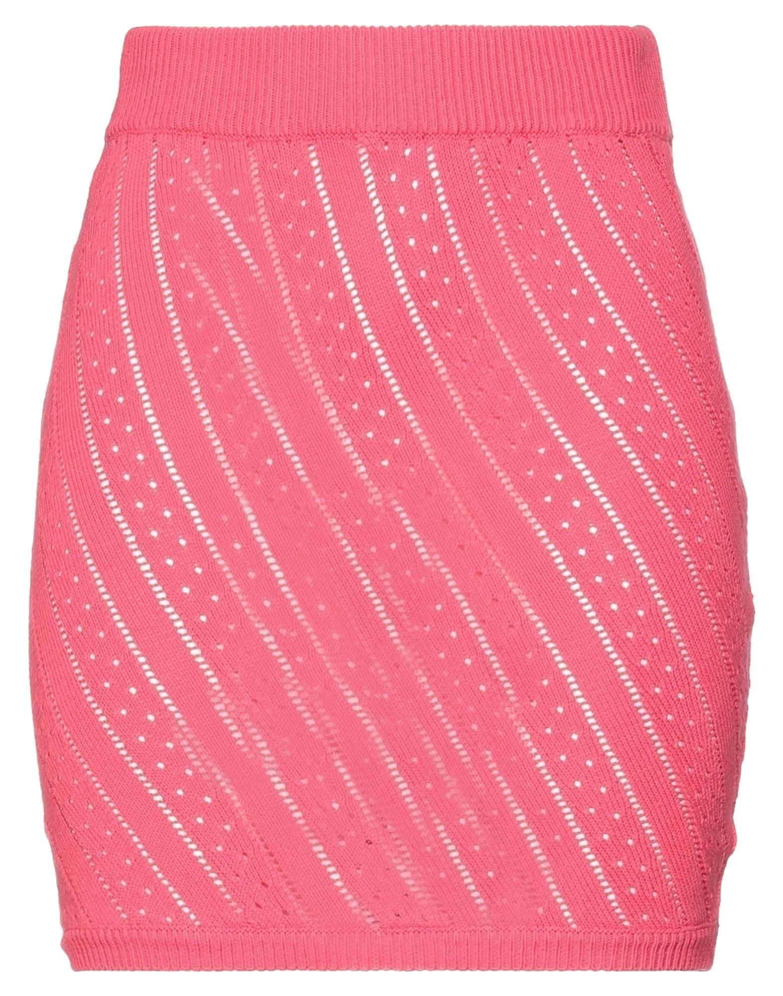 Vicolo Woman Mini Skirt Fuchsia Size M Cotton In Pink