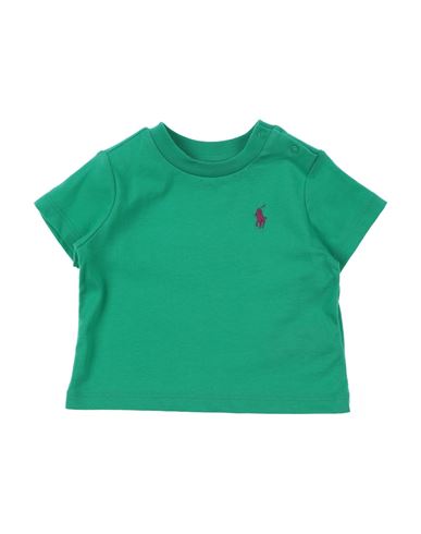 Polo Ralph Lauren Babies'  Newborn Boy T-shirt Green Size 3 Cotton