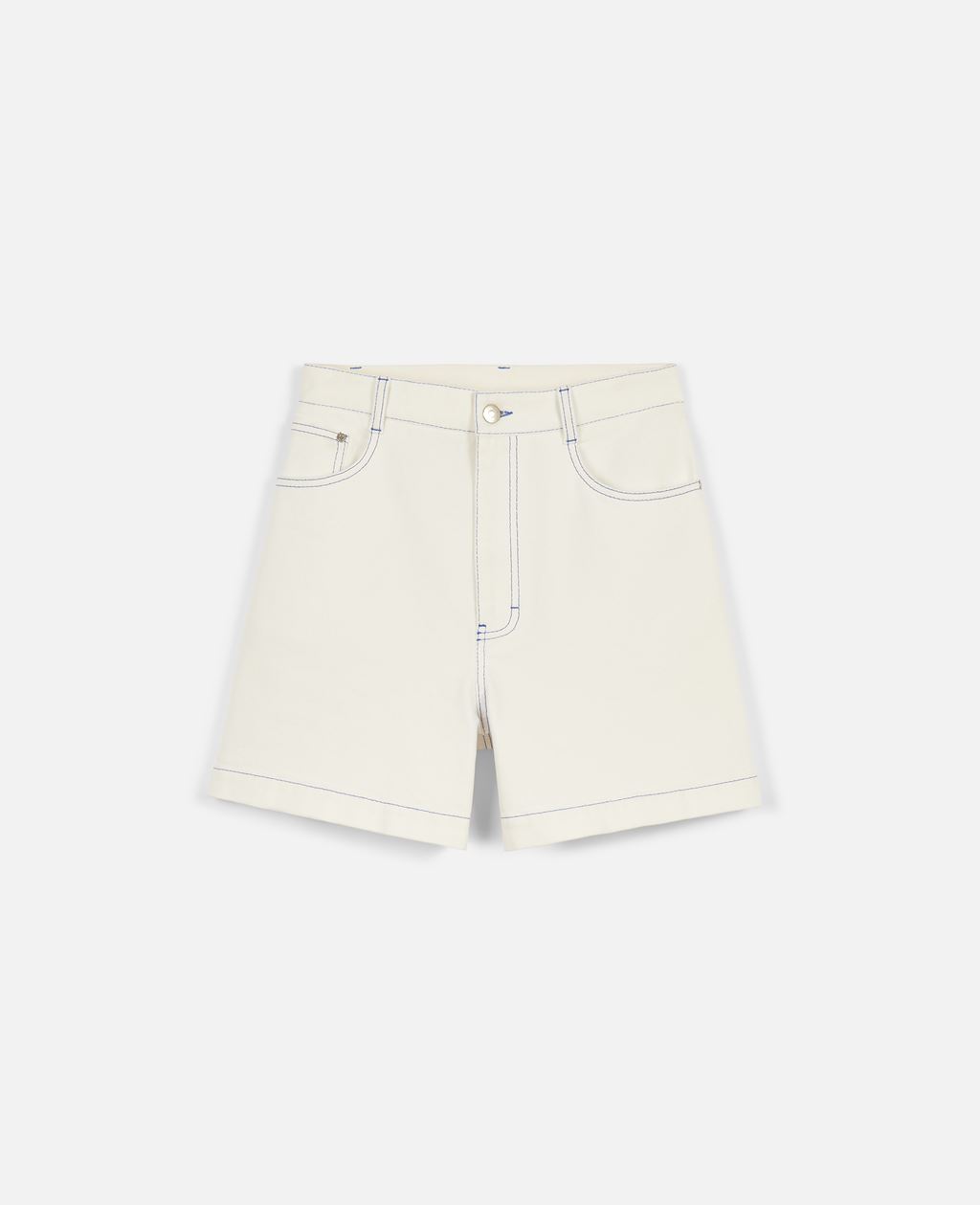 Stella Mccartney 23 Obs Denim Shorts In White