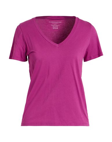 Majestic Filatures Woman T-shirt Mauve Size 1 Organic Cotton In Purple